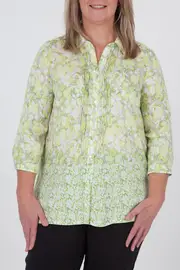 Lara Lime Print Shirt--AER-GA947B33A