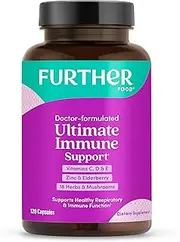 Ultimate Immune Support Vitamin C, D, E and Zinc + Natural Immunity Booster Multivitamin Herbal Supplement Elderberry & Echinacea, Daily Immune Defense & Antioxidant Support (120 Capsules)