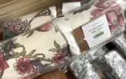 Pottery Barn Resi Table Throw Runner 50x50 sq Tablecloth Palampore Floral New