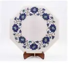 12" Marble corner / side Table Top handmade Work Art pietra dura