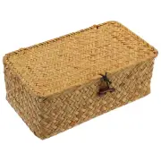 Handwoven Storage Container Basket Hampers Trash Can with Lid Child