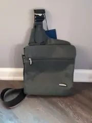 NWT Travelon Army Green Lge Anti Theft Messenger Style Shoulder Bag Style # 6278