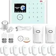 Intelligent Home Alarm System, CS118 WiFi+GSM+GPRS 3 in 1 Network Tuya APP Remote Control 433MHz Home Secure Door Bell Smart Alertor Compatible with Amazon Alexa Voice Control