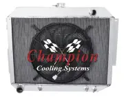 RC Champion 3 Row Radiator W/ 16" Fan for 1966 - 1969 Chrysler Newport V8 Engine (for: Chrysler)