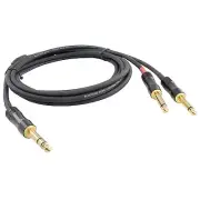 Blastking CQB2QU-3 3 Ft Single 1/4" Balanced to Dual 1/4" Interconnect OFC Cable