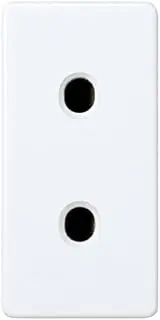 Double Socket 2P White for Electrical Installation, Ideal for Home or Office, Compatible with Major Electrical Appliances