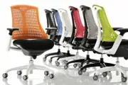 Dynamic OP000049 Flex Task Operator Fabric Frame Chair with Arms - BlackOrange