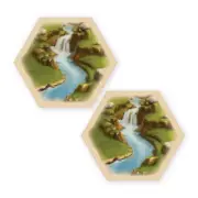 Tabletop Monthly Gold River Hexes x2 compatible with Catan's Settlers of Catan