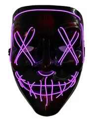 Light Up Neon Pink Purge Mask Halloween Accessory