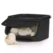 Tupperware Garlic Smart Storage Keeper Container Bin Black Small
