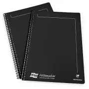 2 x Clairefontaine Europa Notemaker Notebook - A4 - 90gsm - 120 Pages - Black