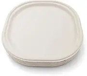 Nature Nourish | 10 inch Large 100% Compostable Paper Plates | 25 Qty Disposable Paper Plates Heavy Duty, Biodegradable Plates Made of Sugarcane