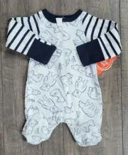 Baby Boy New Wonder Nation Preemie Forest Bear Footed Outfit