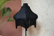 Gothic scallop black lampshade hand-stitched table lampshade floor lampshade