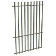 ProtectorAl 0350-1200W x 1800H Pale Eucalypt Aluminium Batten Pool Fence Panel with Mid Rail