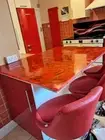 Red Agate Stone Coffee Table Top, Geode Agate Center Table Top, Home Decor