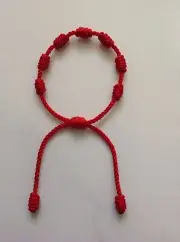 Pulsera Rojo Para Bebes 7 Nudos Amuleto Protección y las Malas Vibras Adjustable
