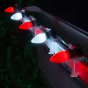 50 C7 OptiCore Candy Cane Red White LED Christmas String Lights, Green Wire 50ft
