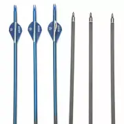 12PCS 30''Carbon Archery Arrows Blue Spine 340 Arrow For Compound Bow Shooting