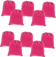 VANZACK 10pcs Small Velvet Drawstring Bags for Jewelry Flannel Pouches for Rings Coins and Travel Soft and Portable Storage for Daily Use by Women and Men