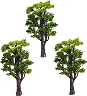 Mini Trees, 3Pcs Model Trees, 3PCS 4 Inch Plastic Mini Trees, Lifelike Miniature Trees, Fake Tree for DIY Crafts, Building Model, Scenery Landscape, Model Trees