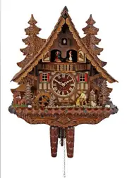Engstler Quartz Cuckoo Clock - The Busy Wood Chopper AH 499 QMT NEW