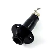 (1) Black Flanged Stereo Acoustic Guitar/Bass Endpin Jack w/Screws EP-4605-003