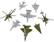 Dickly 8X Aircraft Assembled Model,1:144 Scale Model Airplane Desk Decor Puzzle Figure Small Aircraft Collectibles, Style B