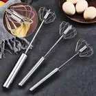 Multi-size Hand Push Egg Beater Versatile Rotary Whisk Blender Baking