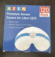 AZEN 120 Pack Freestyle Sensor Covers for Libre 1/2/3, Adhesive Patches