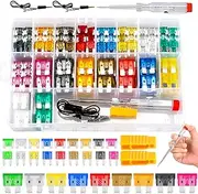 Fuse Assortment Kit,306pcs Car Boat Truck SUV Auto Automotive Assorted Replacement Blade Fuses Standard & Mini & Low Profile Mini-2A 5A 7.5A 10A 15A 20A 25A 30A 35A with Fuse Puller Circuit Tester