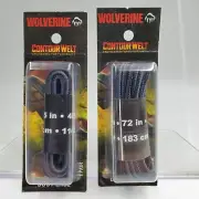 New In Package Wolverine Contour Welt Black Boot Laces 45" Or 72" Made In USA