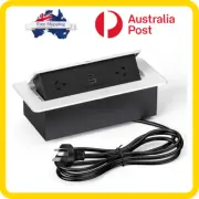 Haylink Desk Power Board USB C 20W Pop-up Strip 2 Outlets 2 USB Ports 2M Cord AU