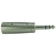 3pin XLR MALE TO 1/4 plug TRS tip ring sleeve stereo balanced mic cable adapter