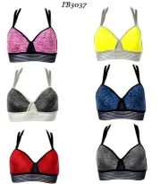 3-6 SPORTS Bras Yoga RACER BACK Molded SOFT Cup ACTIVE WEAR NO PADDING 32B-40C