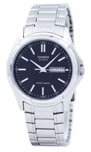 Casio Enticer Quartz Analog Black Dial Stainless Steel MTP-1239D-1ADF Mens Watch