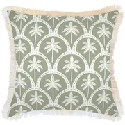 Cushion Cover-Coastal Fringe-Corfu Sage-60cm x 60cm