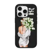 iPhone 16 Pro Impact Case MagSafe Compatible Lady with tulips
