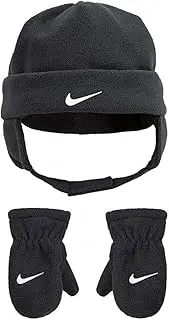 [Nike] Infant/Toddler Boy's 2-Piece Swoosh Fleece Hat & Mittens Set