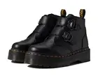 Dr. Martens Z62120 Womens Black Leather Devon Flower Platform Bootie Size US 7 M