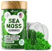 Sea Moss Gummies - Wildcrafted Irish Sea Moss Gummies for Adults & Kids - Sea...