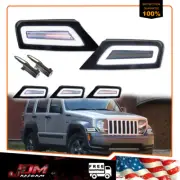For 08-12 Jeep Liberty Smoked Front Bumper Switchback LED Parking Signal Lights (for: Jeep)