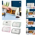 Iron Bread Box Bread Bin Container Holder for Kitchen Countertop Baked Goods