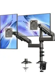 HUANUO 17-32 Inch Dual Monitor Stand, Gas Spring Dual Monitor Mount, Monitor