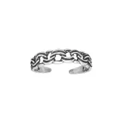 Sterling Silver .925 Chain Design Toe Ring adjustable size | Made In USA