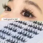 Soft Cluster False Lashes Curled Individual Fake Eyelashes Party