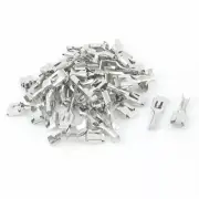 50Pcs Non Insulation 6.3mm Metal Crimp Terminal Female Spade Connector ✦KD