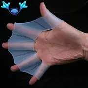 1 Pair Adult Men Soft Silicone Swimming Fins Flippers Frog Hand Swim Webbed Glove Multi Size Training Paddle Dive Useful
