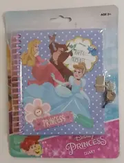 Disney Princess Diary Hardcover Spiral Bound With Lock & Key Caprice