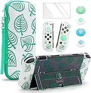 Switch Carry Case for Nintendo Switch OLED, Travel Carrying Switch Case Bundle Bag Portable Protective Accessories Kit (Animal Crossing)
